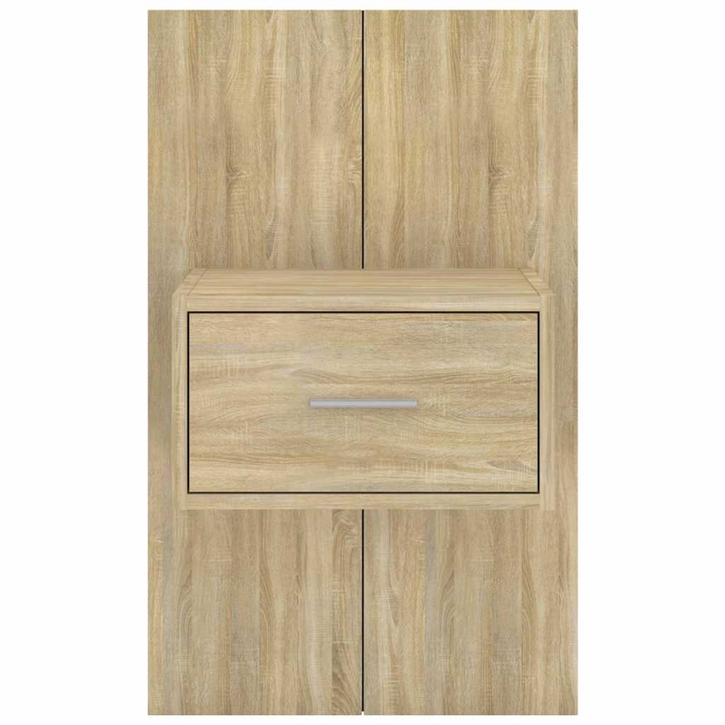 810978 vidaXL Wall-mounted Bedside Cabinets 2 pcs Sonoma Oak