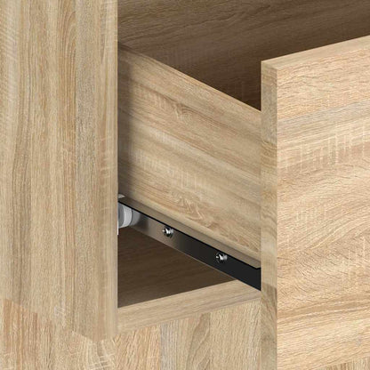 810978 vidaXL Wall-mounted Bedside Cabinets 2 pcs Sonoma Oak