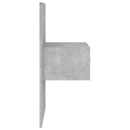 810980 vidaXL Wall-mounted Bedside Cabinets 2 pcs Concrete Grey