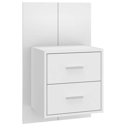 810990 vidaXL Wall-mounted Bedside Cabinets 2 pcs White