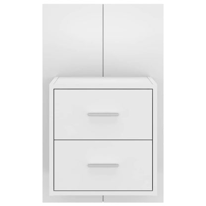 810990 vidaXL Wall-mounted Bedside Cabinets 2 pcs White