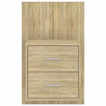 810996 vidaXL Wall-mounted Bedside Cabinets 2 pcs Sonoma Oak
