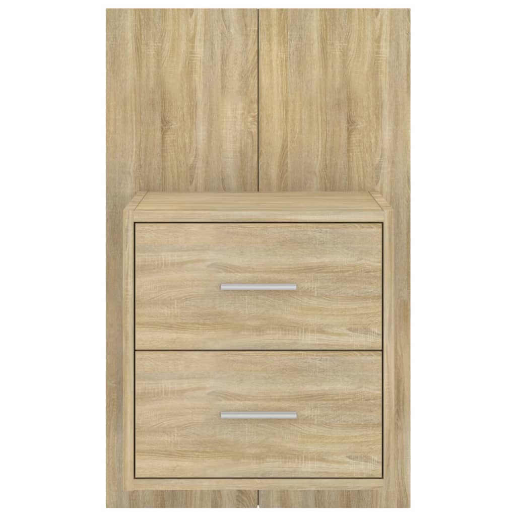 vidaXL Wall-mounted Bedside Cabinets 2 pcs Sonoma Oak