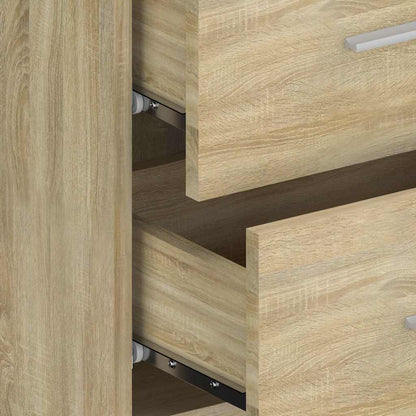 810996 vidaXL Wall-mounted Bedside Cabinets 2 pcs Sonoma Oak