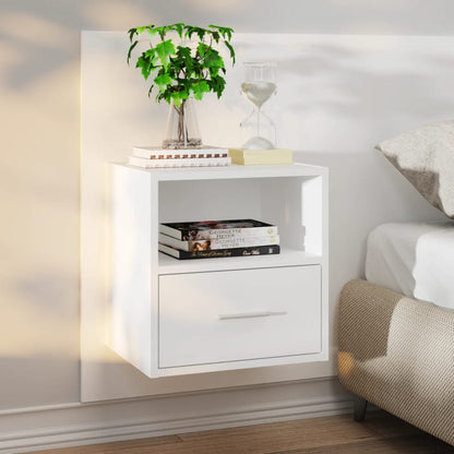 811008 vidaXL Wall-mounted Bedside Cabinets 2 pcs White