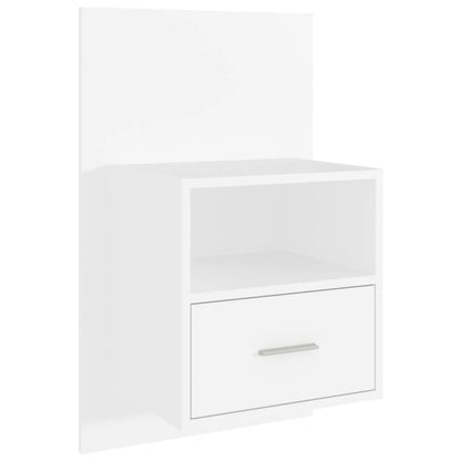 811008 vidaXL Wall-mounted Bedside Cabinets 2 pcs White