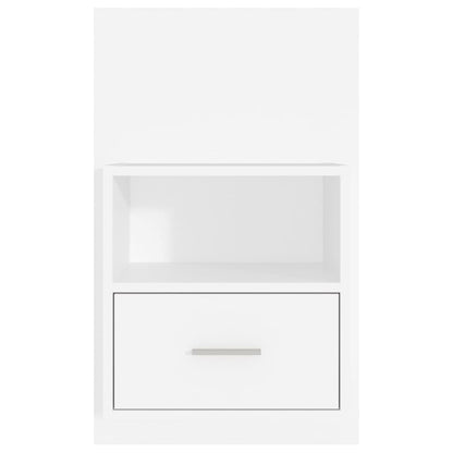 811008 vidaXL Wall-mounted Bedside Cabinets 2 pcs White