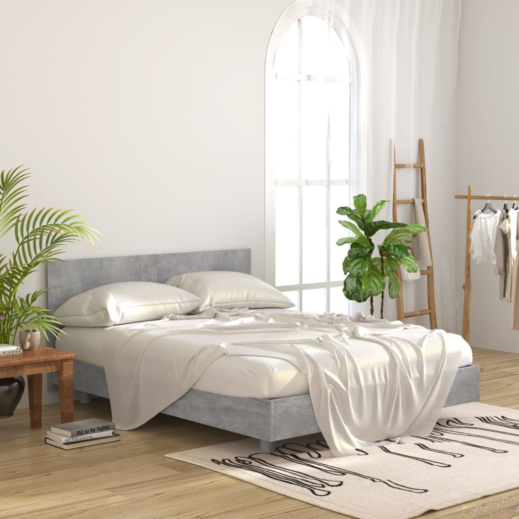 811038 vidaXL Bed Headboard Concrete Grey 160x1,5x80 cm Engineered Wood