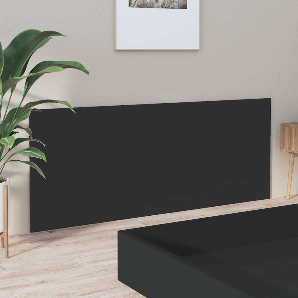 811044 vidaXL Bed Headboard Black 200x1,5x80 cm Engineered Wood