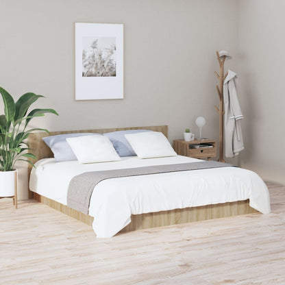 811046 vidaXL Bed Headboard Sonoma Oak 200x1,5x80 cm Engineered Wood