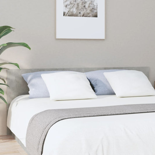 811047 vidaXL Bed Headboard Concrete Grey 200x1,5x80 cm Engineered Wood