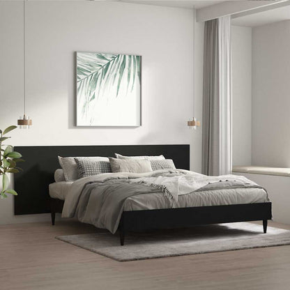 811053 vidaXL Wall Headboard Black 240x1,5x80 cm Engineered Wood