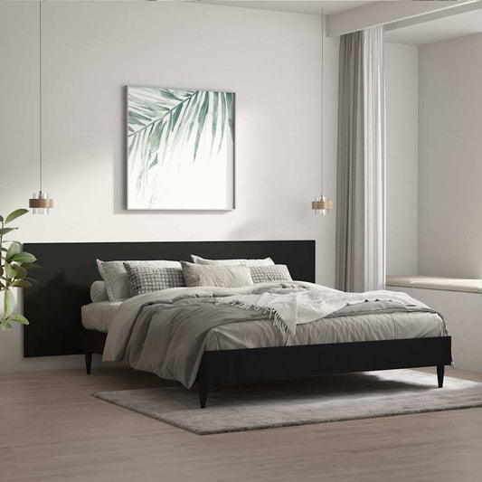 811053 vidaXL Wall Headboard Black 240x1,5x80 cm Engineered Wood