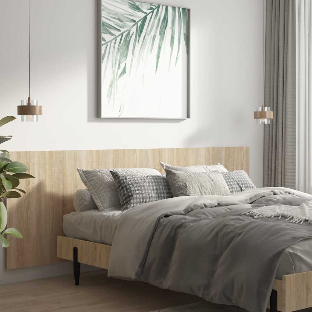 811055 vidaXL Wall Headboard Sonoma Oak 240x1,5x80 cm Engineered Wood