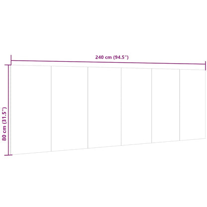 811055 vidaXL Wall Headboard Sonoma Oak 240x1,5x80 cm Engineered Wood