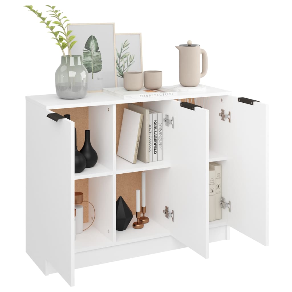 vidaXL Sideboard White 90.5x30x70 cm Engineered Wood