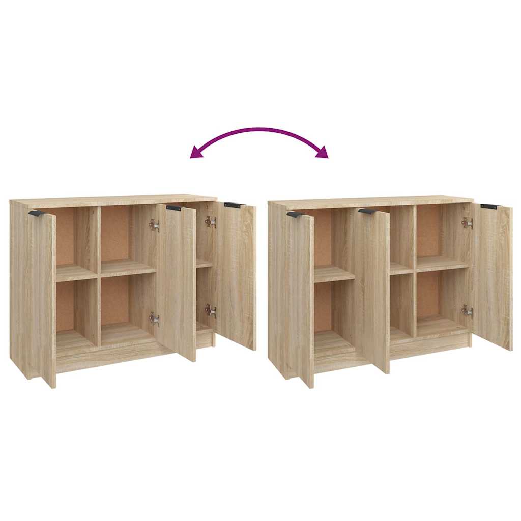 vidaXL Sideboard Sonoma Oak 90.5x30x70 cm Engineered Wood