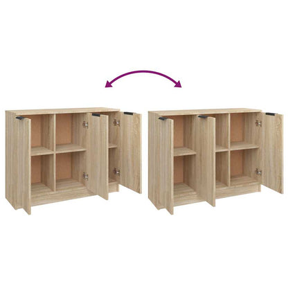 vidaXL Sideboard Sonoma Oak 90.5x30x70 cm Engineered Wood