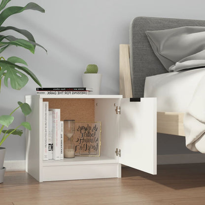 811196 vidaXL Bedside Cabinet White 40x39x40 cm