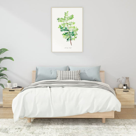 811203 vidaXL Bedside Cabinets 2 pcs Sonoma Oak 40x39x40 cm