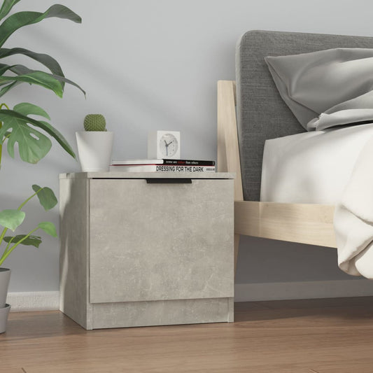 811204 vidaXL Bedside Cabinet Concrete Grey 40x39x40 cm