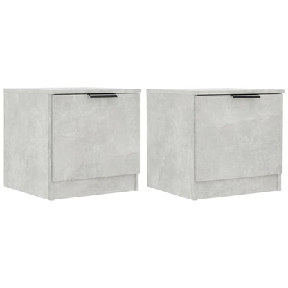 vidaXL Bedside Cabinets 2 pcs Concrete Grey 40x39x40 cm