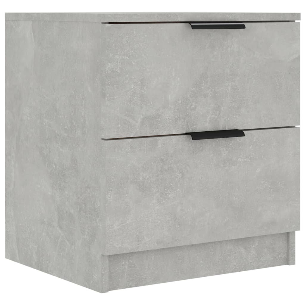 vidaXL Bedside Cabinets 2 pcs Concrete Grey Engineered Wood