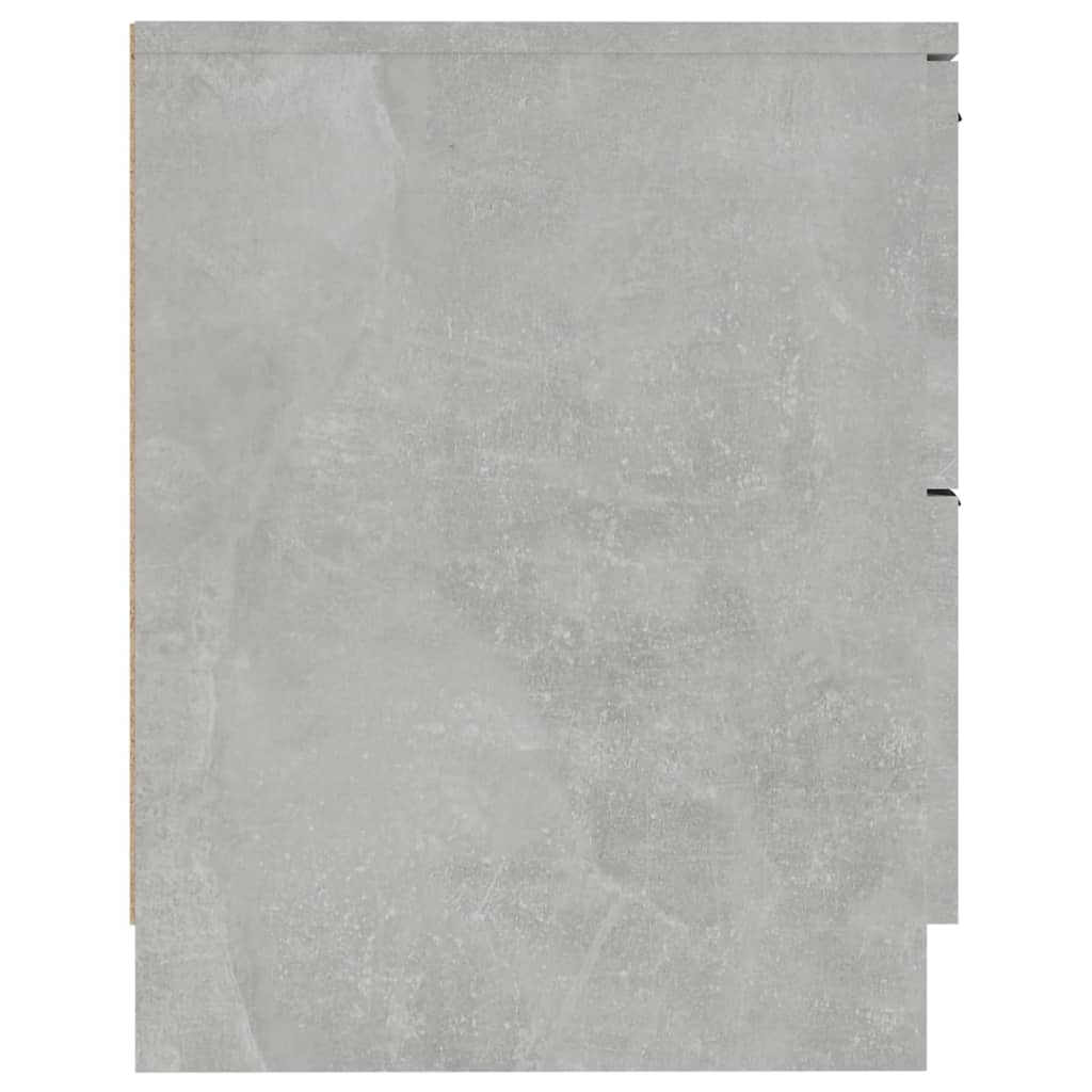 vidaXL Bedside Cabinets 2 pcs Concrete Grey Engineered Wood