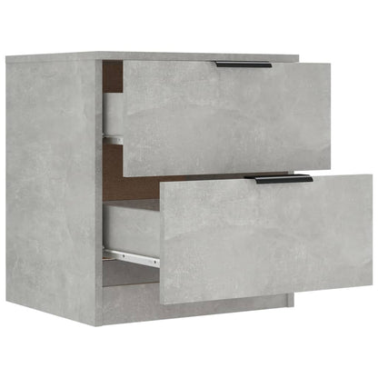 vidaXL Bedside Cabinets 2 pcs Concrete Grey Engineered Wood