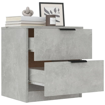 vidaXL Bedside Cabinets 2 pcs Concrete Grey Engineered Wood