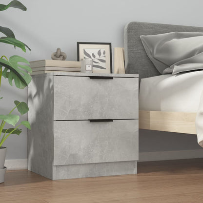 vidaXL Bedside Cabinets 2 pcs Concrete Grey Engineered Wood