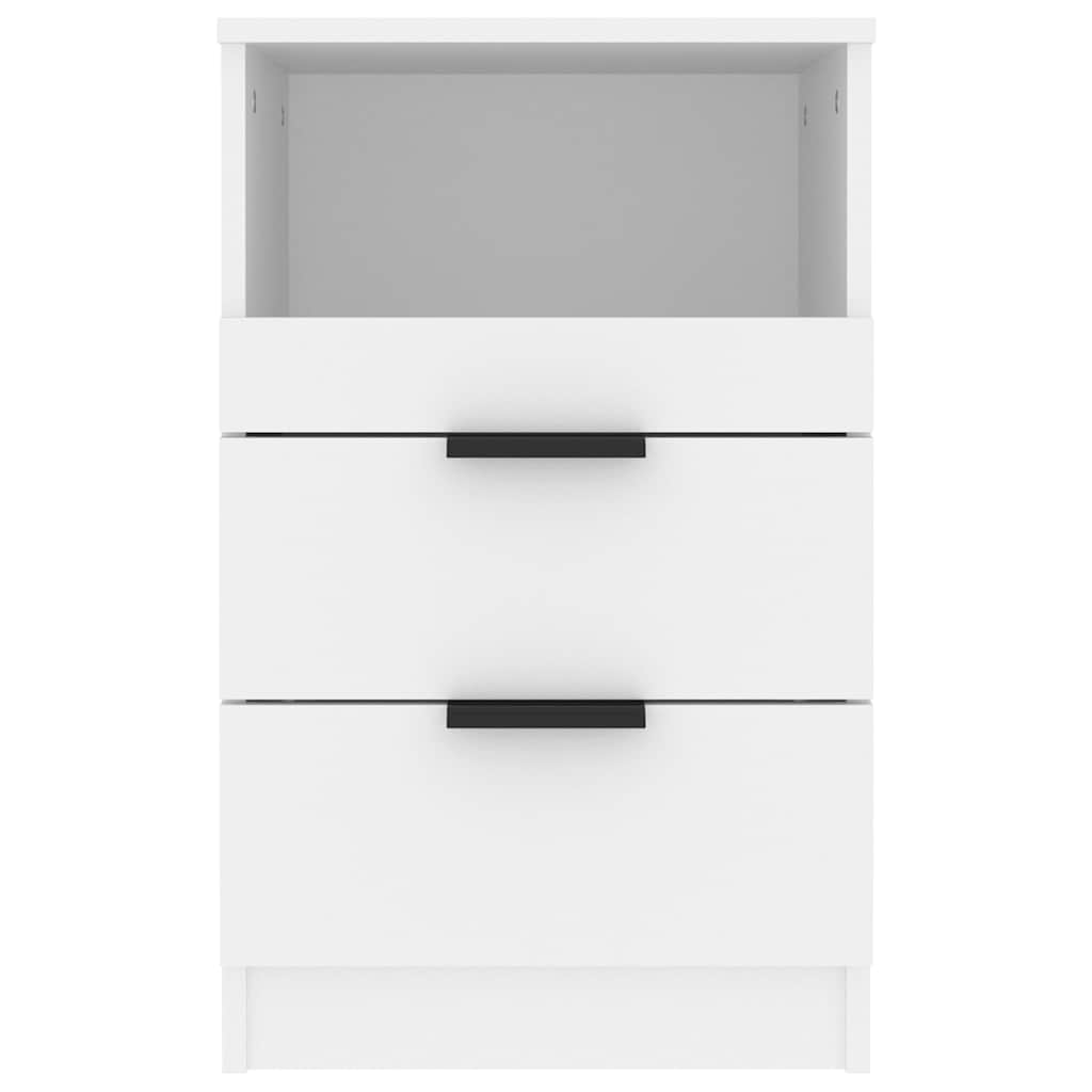 vidaXL Bedside Cabinet White Engineered Wood
