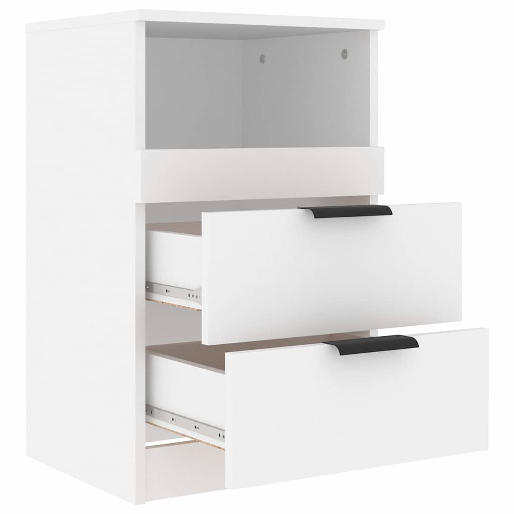 vidaXL Bedside Cabinet White Engineered Wood