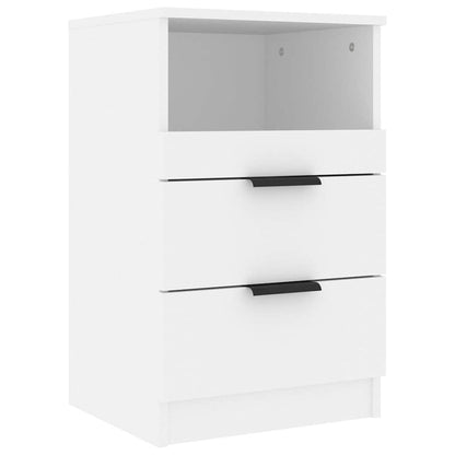 vidaXL Bedside Cabinets 2 pcs White Engineered Wood