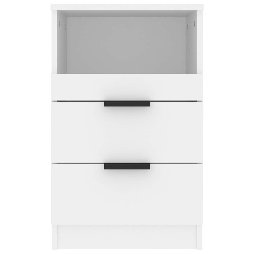 vidaXL Bedside Cabinets 2 pcs White Engineered Wood