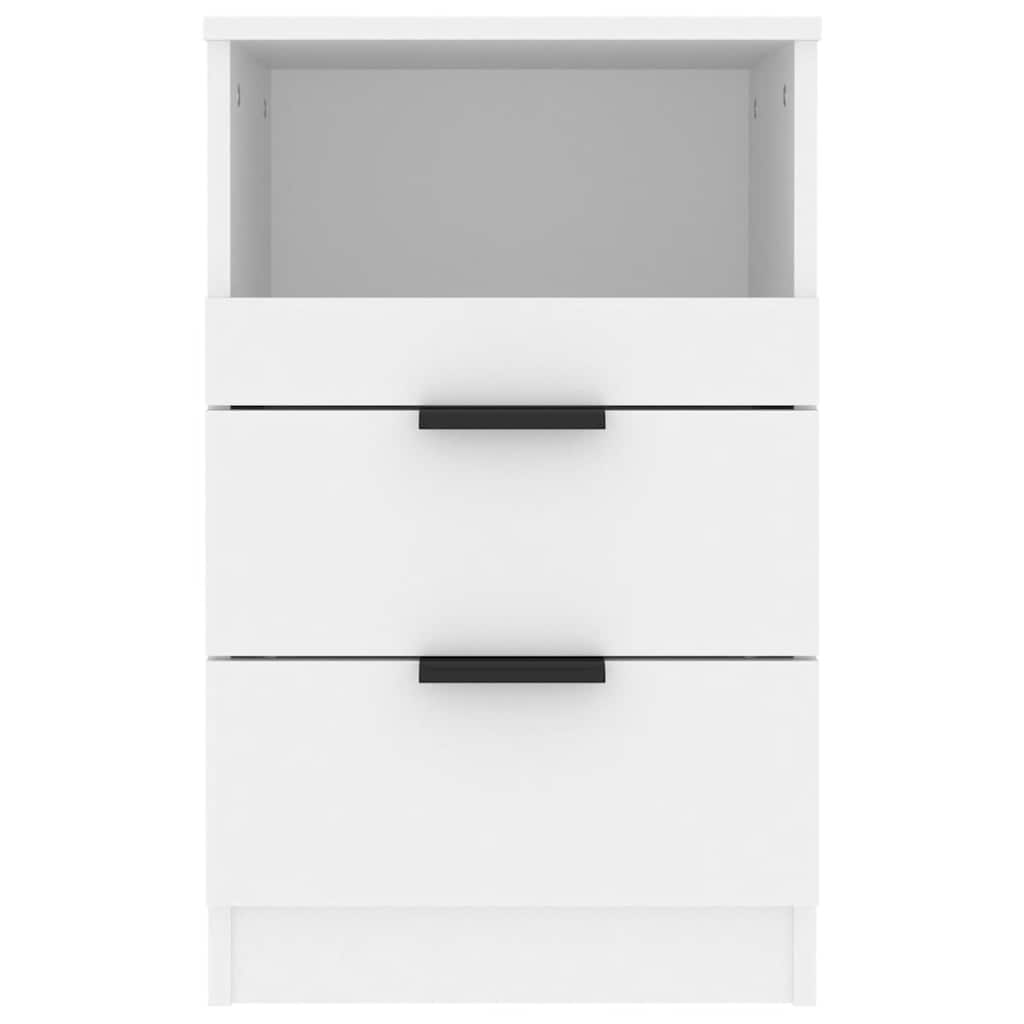 vidaXL Bedside Cabinets 2 pcs White Engineered Wood