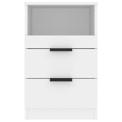 vidaXL Bedside Cabinets 2 pcs White Engineered Wood