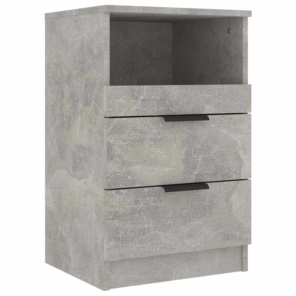 vidaXL Bedside Cabinet Concrete Grey Engineered Wood