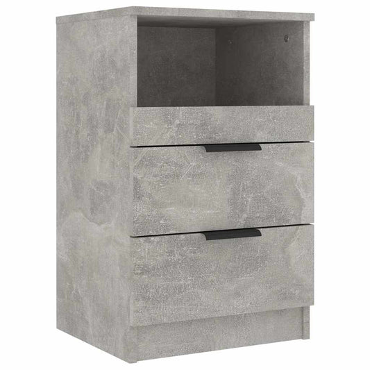 vidaXL Bedside Cabinet Concrete Grey Engineered Wood