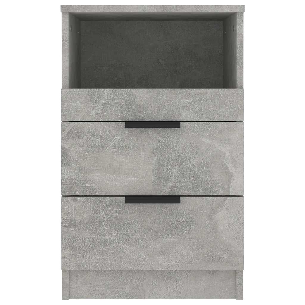 vidaXL Bedside Cabinet Concrete Grey Engineered Wood