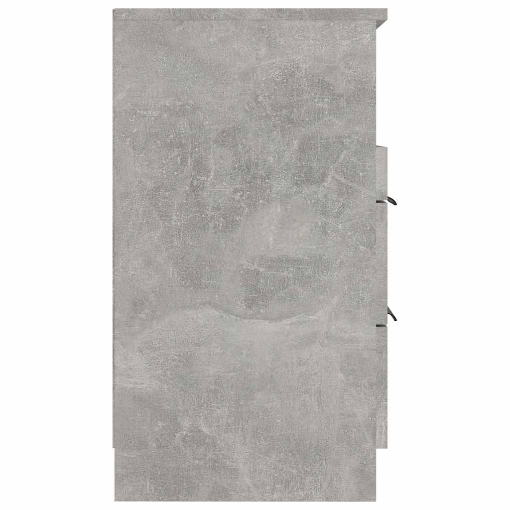 vidaXL Bedside Cabinet Concrete Grey Engineered Wood