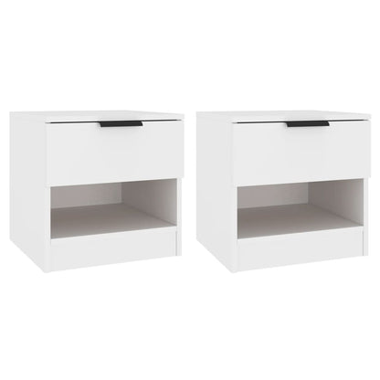 vidaXL Bedside Cabinets 2 pcs White Engineered Wood