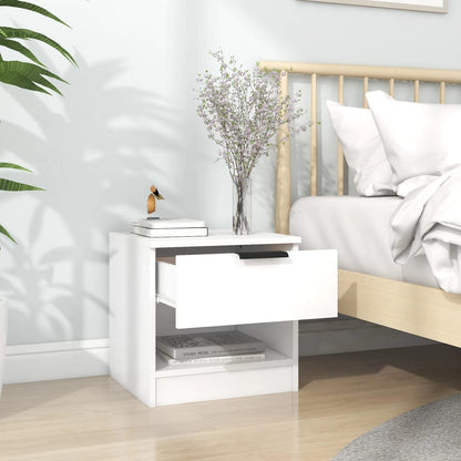 vidaXL Bedside Cabinets 2 pcs White Engineered Wood