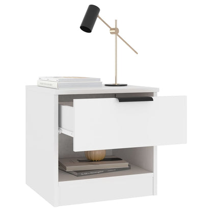 vidaXL Bedside Cabinets 2 pcs White Engineered Wood