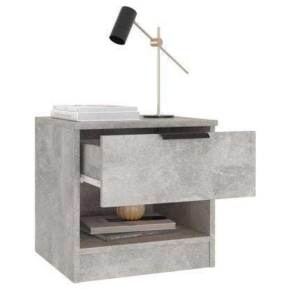 vidaXL Bedside Cabinets 2 pcs Concrete Grey Engineered Wood
