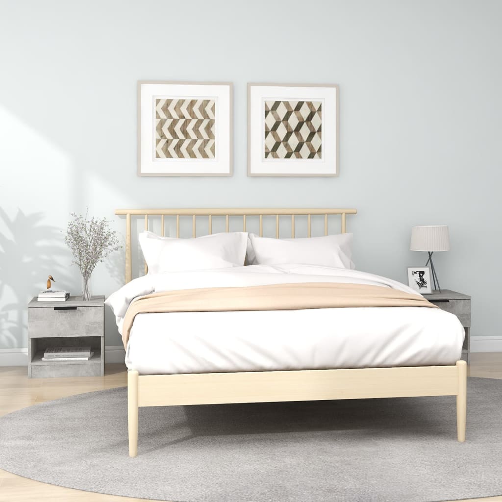 vidaXL Bedside Cabinets 2 pcs Concrete Grey Engineered Wood