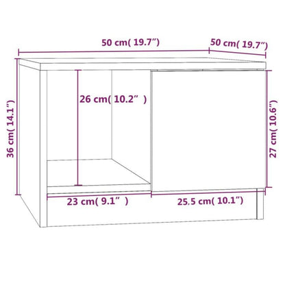 vidaXL Coffee Table Concrete Grey 50x50x36 cm Engineered Wood