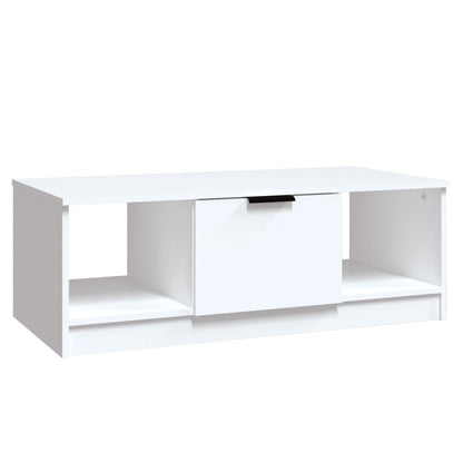 vidaXL Coffee Table White 102x50x36 cm Engineered Wood