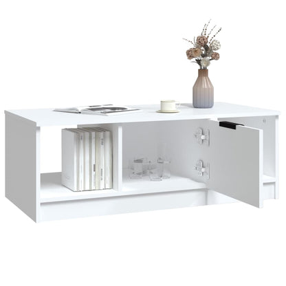 vidaXL Coffee Table White 102x50x36 cm Engineered Wood