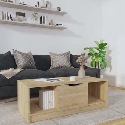 vidaXL Coffee Table Sonoma Oak 102x50x36 cm Engineered Wood
